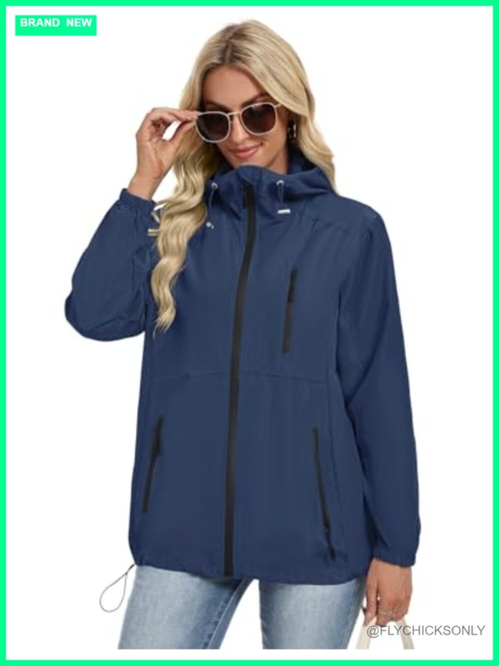 Avoogue Women's Lightweight Packable Waterproof Rain Jacket with Hood